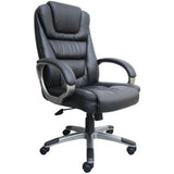 Ergonomic Black Faux Leather Executive Office Chair-0