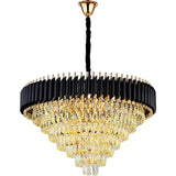 Black and Gold Hanging Crystal Chandeliers Light Fixture ~4803-30