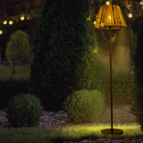 Alessandro Solar Outdoor Rattan Floor Lamp-2