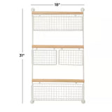 White Wall Mounted Magazine Rack Holder