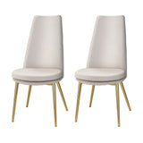 Dining Chairs High-back Beige Set of 2 Sunnie-0