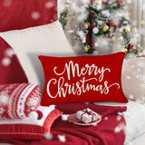 Red Merry Christmas Throw Pillow Cover 1 Pc 