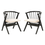 Artemis Slat Back Side Chair in Black