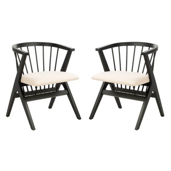 Artemis Slat Back Side Chair in Black