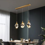 Elara Brass & Crystal Pendant Light