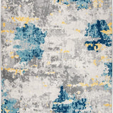 Sky Collection Transitional Abstract Area Rug 5' X 7' Cream