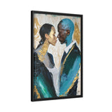 COUPLE KISS Canvas Wall Art - by Queennoble