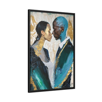 COUPLE KISS Canvas Wall Art - by Queennoble