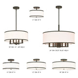 Berthine 7 - Light Dimmable Drum Chandelier