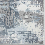 Skyler Maurice Contemporary Abstract Area Rug, Grey/Blue, 5'2"X7'2"