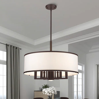 Berthine 7 - Light Dimmable Drum Chandelier