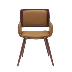 Seagraves Faux Leather Mid-Century Dining Chair