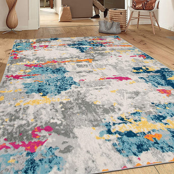 Sky Collection Transitional Abstract Area Rug 5' X 7' Multi