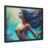 Mermaid Canvas Wall Art with Frame - by Queennoble