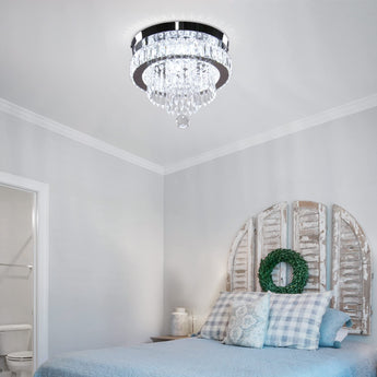 Luxe Radiance Crystal Flush Mount Chandelier