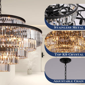 Olivia Crystal 6-Tier Chandelier