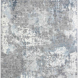 Skyler Maurice Contemporary Abstract Area Rug, Grey/Blue, 5'2"X7'2"