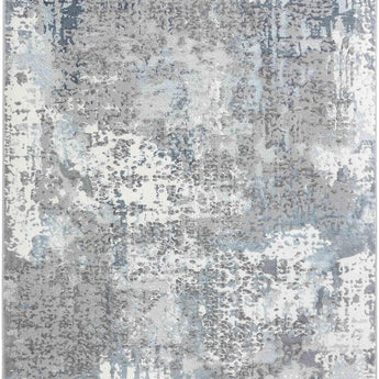 Skyler Maurice Contemporary Abstract Area Rug, Grey/Blue, 5'2"X7'2"