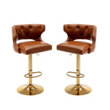 Set of 2 Modern Fashionable Velvet Bar Stools-0