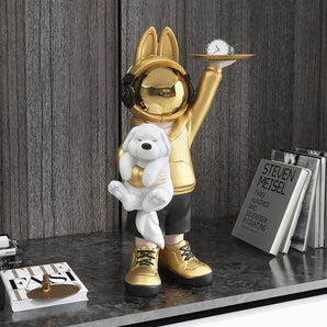 Astronaut Rabbit Office Desktop Decor