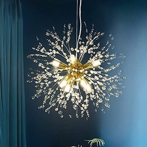 Radiant Dandelion Gold Crystal Chandelier