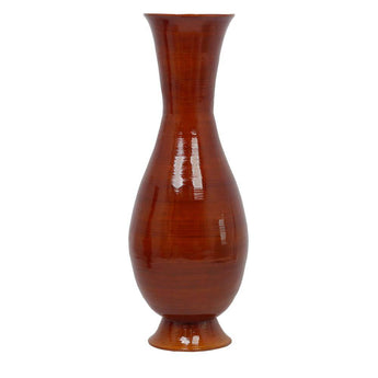 Tall Modern Decorative Floor Vase: Handmade, Natural Bamboo Finish, Contemporary Home Decor, Handcrafted Bamboo, Small