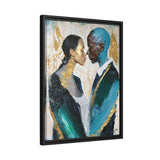 COUPLE KISS Canvas Wall Art - by Queennoble