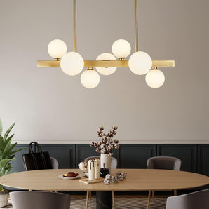 7-Lights Frosted Glass Globe Pendant Light 