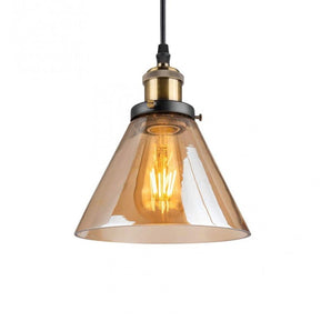 Industrial suspended Ceiling light fitting amber Glass Lamp shade pendant lights~4149-3